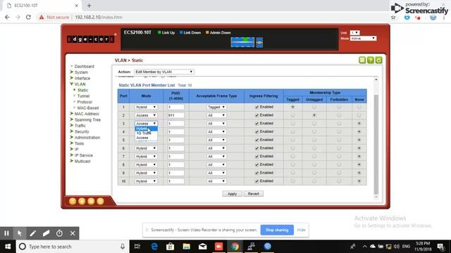 EDGE-CORE SWITCH HOW TO CONFIGUR VLAN смотреть онлайн
