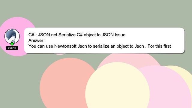 C# : JSON.net Serialize C# object to JSON Issue смотреть онлайн