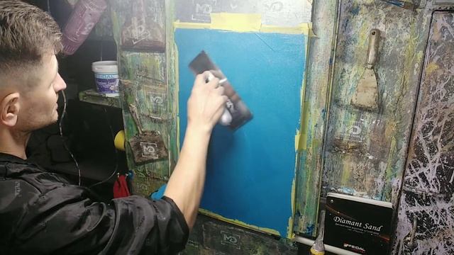 ДЕКОРАТИВНАЯ ШТУКАТУРКА DIAMANT SAND??? тип ПЕРСИЯ, цвет УЛЬТРАМАРИН, FEIDAL МАСТЕР-КЛАСС