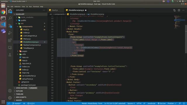 Tutorial React JS dengan API : 10. Membuat Modal Edit Pemesanan смотреть онлайн