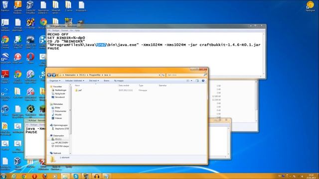 Minecraft -Bukkitserver problemfiks (Java gjenkjennes ikke som en intern eller ekstern kommando...) смотреть онлайн