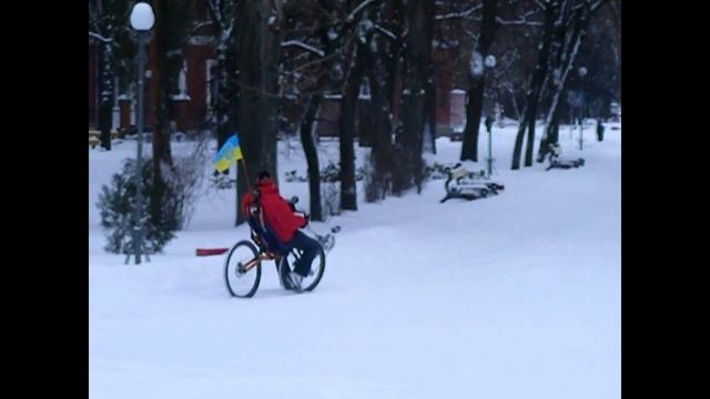 Liegerad SeaGoll. FWD MBB Recumbent. летная резина на снегу. 9.01.2017 смотреть онлайн