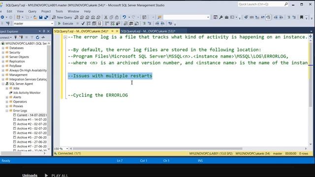 SQL Server Error Logs || SQL Server Error Logs Recycle | SQL Server Error Logs Location | Error Log смотреть онлайн