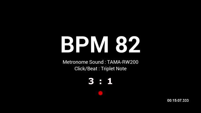 Metronome BPM 82 / TAMA-RW200 / Triplet смотреть онлайн