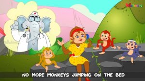 Five Little Monkeys Jumping on the bed Nursery Rhymes Kids Song