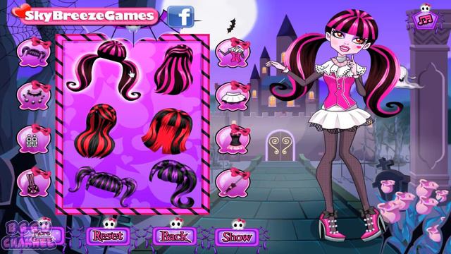 Draculauras Sparkling Lipstick Makeup Monster High Games Draculaura Makeup Game for Girls смотреть онлайн