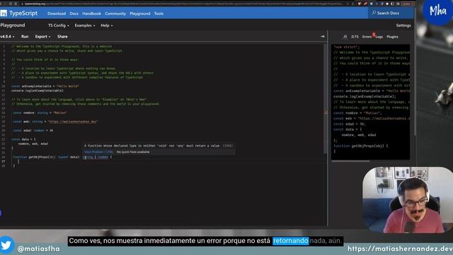 ¿Conoces el Playground de Typescript? смотреть онлайн