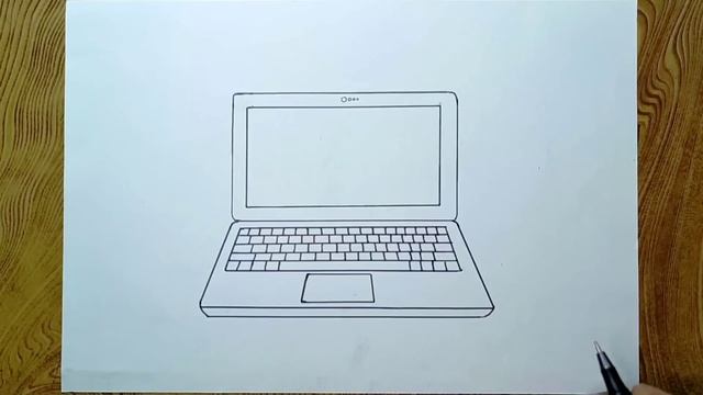 Laptop drawing/How to draw Laptop computer drawing easy way for beginners смотреть онлайн
