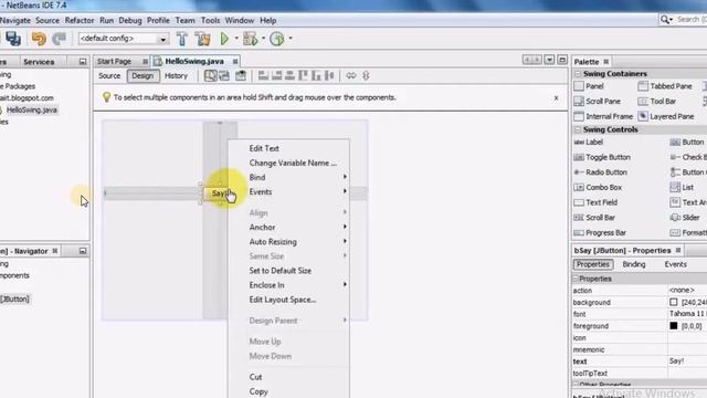 Java Gui Practical application 3|java swing Tutorial смотреть онлайн