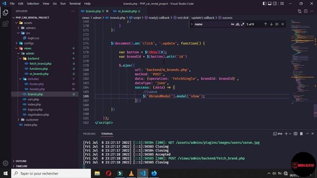 Complete Online car rental project with Ajax - Bootstrap - PHP #7 - Edit Brand with Modal смотреть онлайн