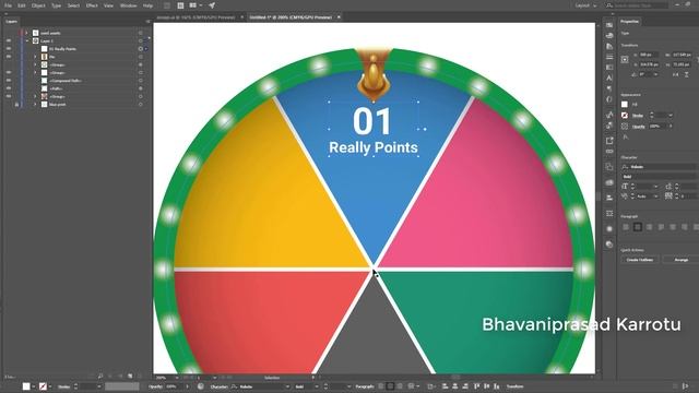 Creating a spin wheel in Adobe Illustrator смотреть онлайн