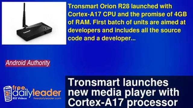 Tronsmart launches new media player with Cortex-A17 processor and upto 4GB of RAM смотреть онлайн