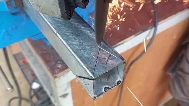 stop doing bad work, if you know this welder technique | 45 degree square pipe cutting trick смотреть онлайн