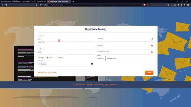 Message System in PHP DEMO смотреть онлайн
