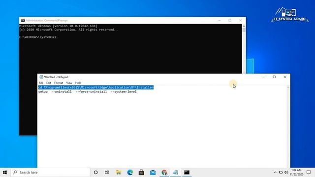 How to Uninstall Microsoft Edge Browser From Windows 10 CMD смотреть онлайн