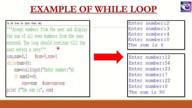 While loop in Python смотреть онлайн