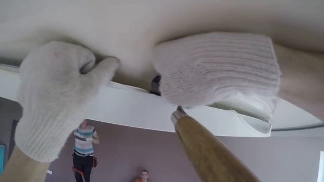 Натяжка полотна в нишу смотреть онлайн