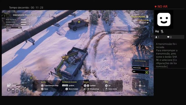 Hummer Atolado. Transmissão ao vivo do Snow Runner. смотреть онлайн