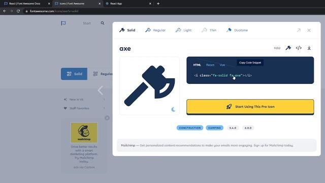 Font Awesome React Component Tutorial смотреть онлайн