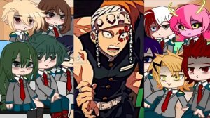 MHA react to demon slayer last part. read description