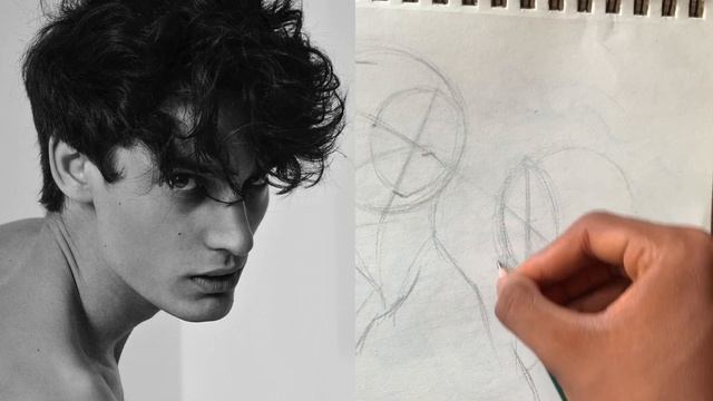 Loomis method study-heads from different angles смотреть онлайн