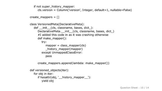PYTHON : SQLAlchemy versioning cares about class import order смотреть онлайн