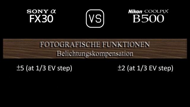 Sony FX30 vs. Nikon COOLPIX B500: Ein Vergleich der Technische Daten смотреть онлайн
