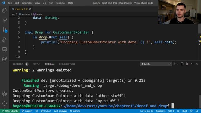 24. Smart Pointers in Rust - The Drop Trait смотреть онлайн