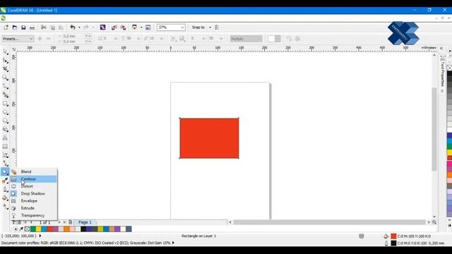 Corel Draw Distort, DropShadow, Envelope, Extrude, trancparency - 14 Dars смотреть онлайн