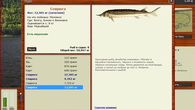 Русская рыбалка 3. Волга. Ближе к Виновке. Белуга сламала удочку. смотреть онлайн