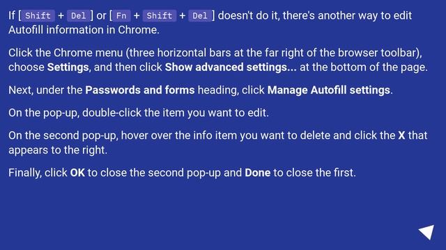 How do I remove individual autofill suggestions from Google Chrome? смотреть онлайн