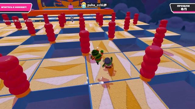 Новая карта с лёгкими коронами от китайца: ヒヤヒヤ(イライラ) コンベア ロード ！【NORMAL】в Fall Guys.