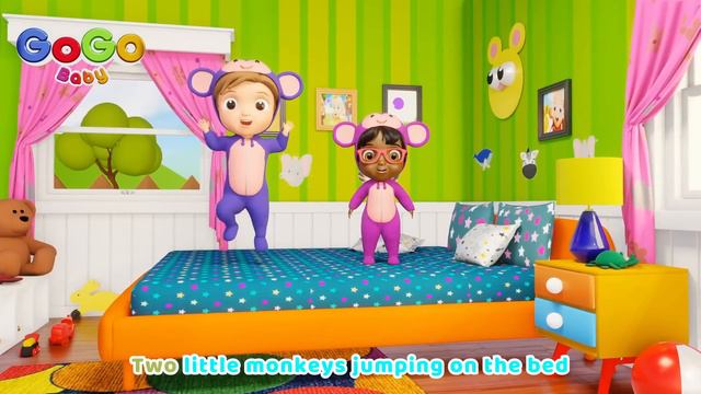 🐒 Five Little Monkeys Jumping On The Bed 🙉 | Sing Along Songs | Nursery Rhymes & Kids Songs смотреть онлайн