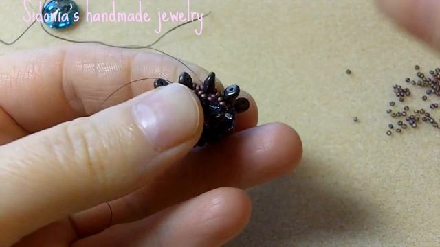 Sidonia's Handmade Jewelry - Superduo Lotus Flower Pendant