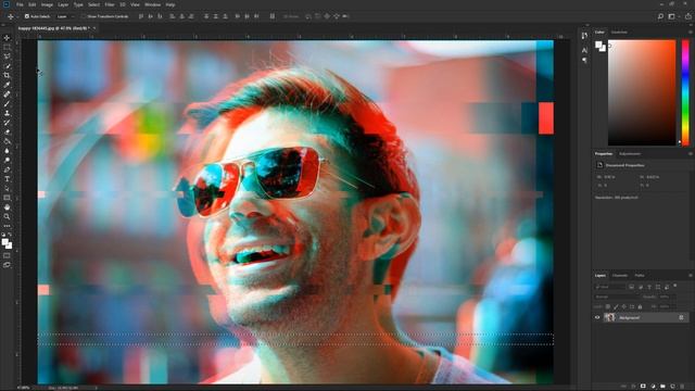 Glitch effect - Old TV - Photoshop tutorial смотреть онлайн