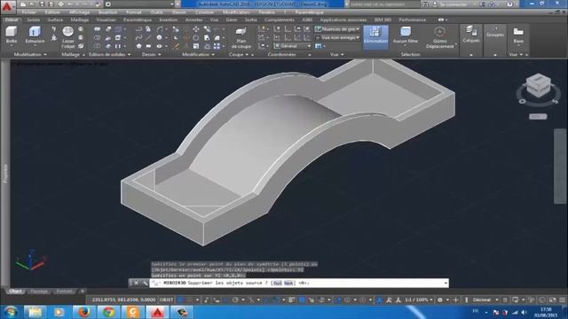 Belajar Autocad 2016 - Learn make 3D object #6 смотреть онлайн