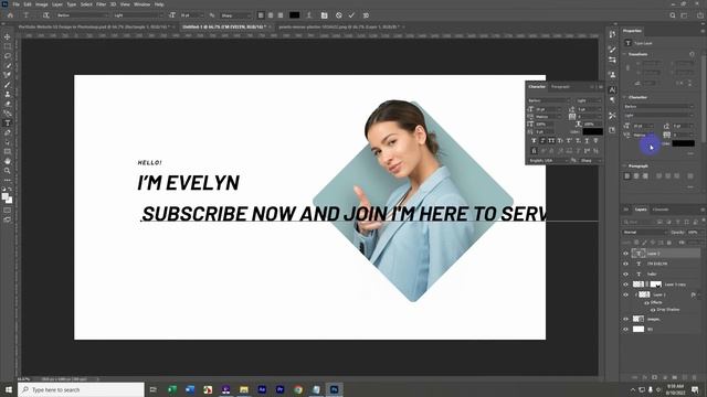 Portfolio Website UI Design using Photoshop - UI Design Photoshop 2022 смотреть онлайн