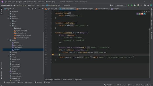 How to create Custom Login Registration in Laravel смотреть онлайн