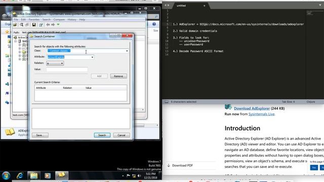 Extract Clear Text Passwords From Active Directory