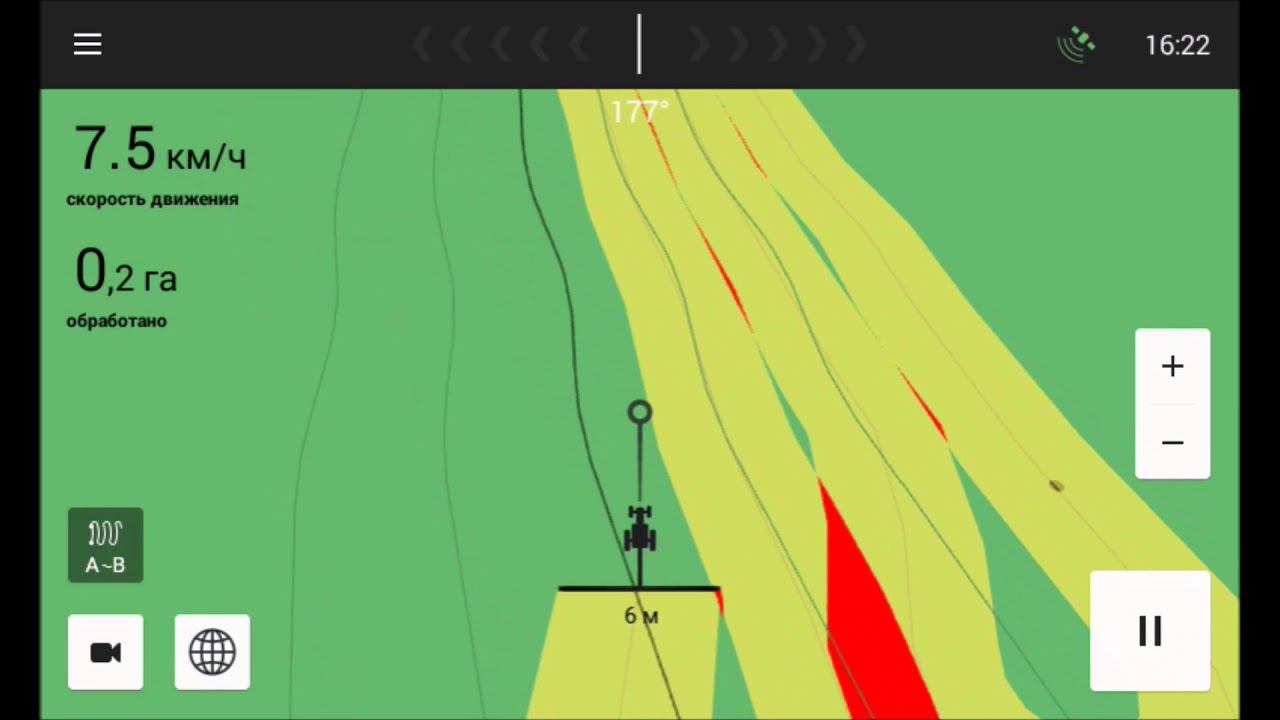 Работа агронавигатора Agroglobal