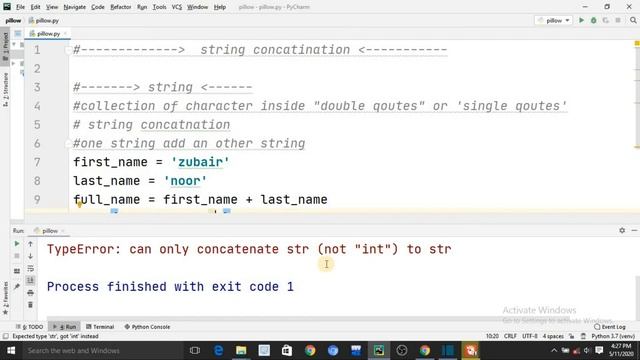 STRING CONCATINATION IN PYTHON IN URDU\HINDI Tutorial 07 смотреть онлайн