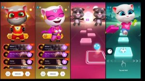 Heroes Tom - Angela Hank - Talking Tom - Taking Angela | Tiles Hop EDM RUSH