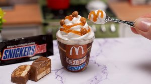 Мини Мороженое Макфлури Сникерс! | МИНИ еда | Мини Кухня