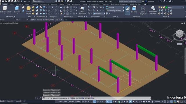 Curso AutoCAD 3D 2020 Parte °3 Dibujo de Vigas 3D смотреть онлайн