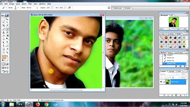 Brush tool use in Photoshop 7.0 Tutorial смотреть онлайн