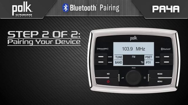 Polk® Ultramarine | PA4A Bluetooth® Pairing Instructions смотреть онлайн