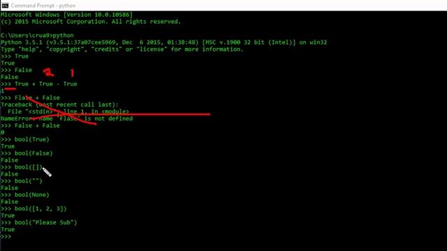 Python True and False смотреть онлайн