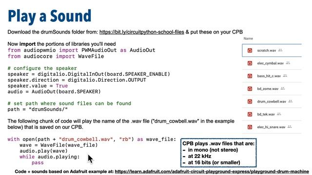 CircuitPython School - Make Some Noise, playing wav files смотреть онлайн