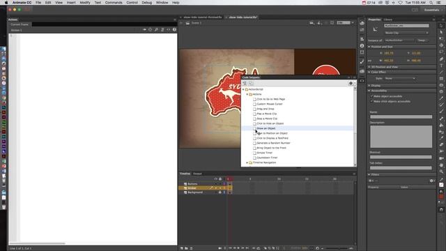 Animate CC - Show and Hide Objects with Buttons смотреть онлайн