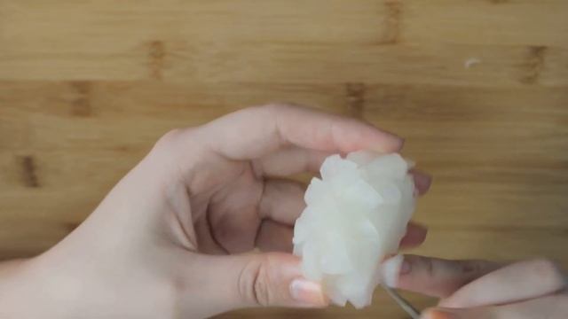 Обучающий курс по карвингу. Урок 9. Георгины из дайкона и моркови.